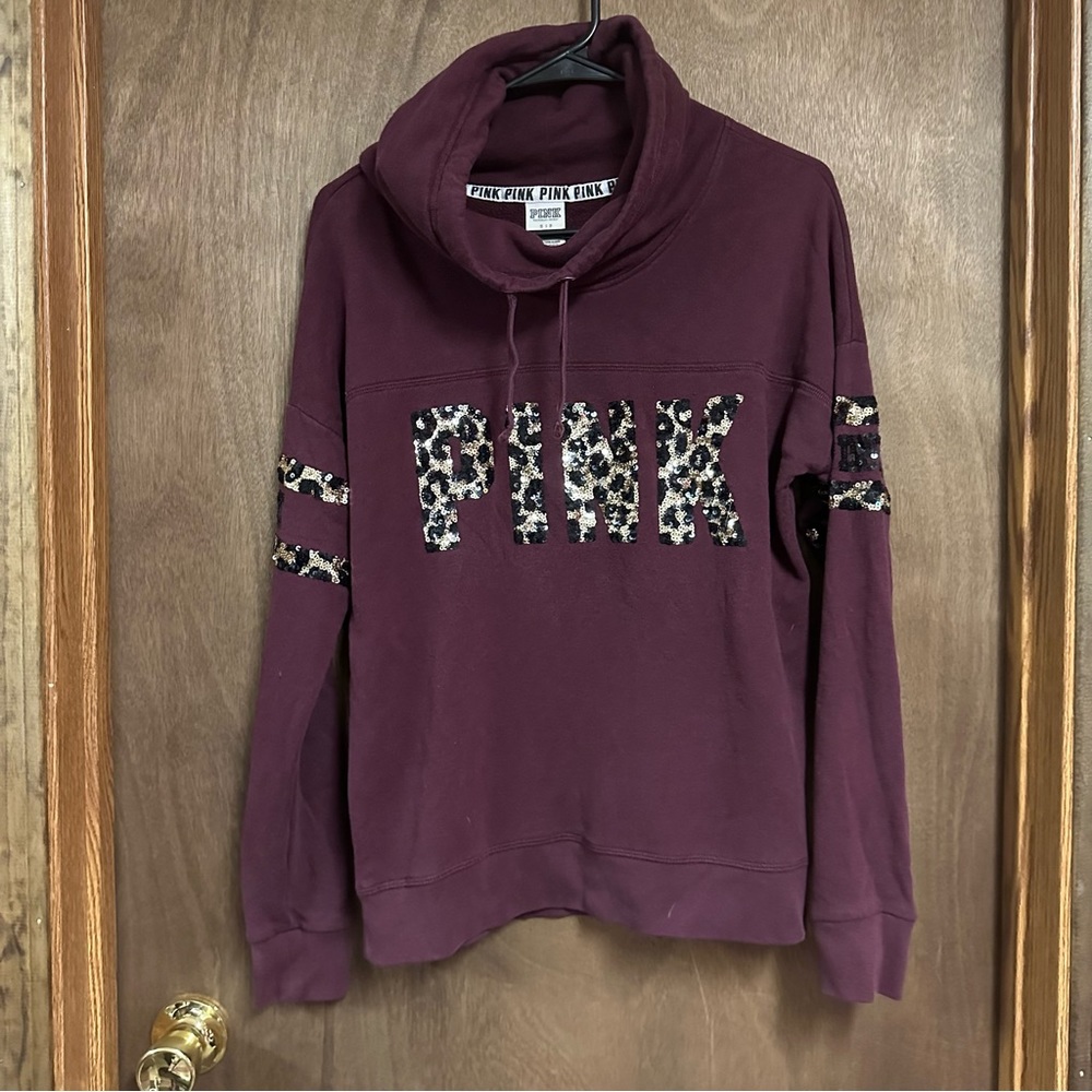 Victorias Secret Pink Bling Pullover Hoodie Sweatshirt Small